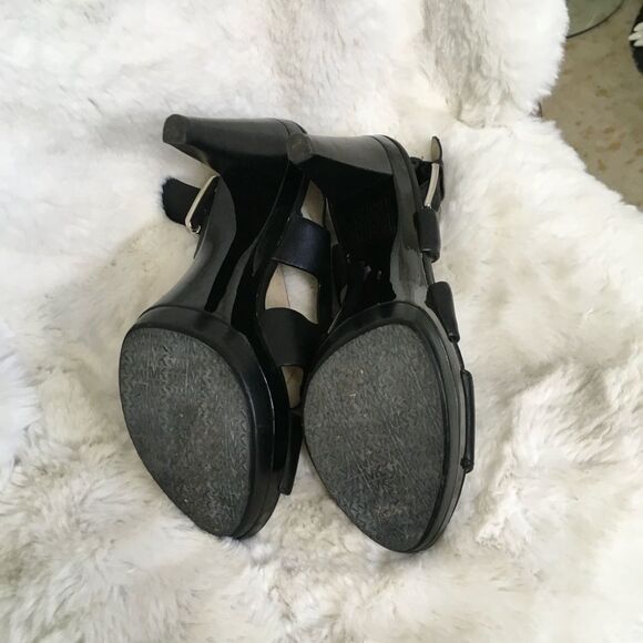 MICHAEL Michael Kors Women’s Carla Platform Leather Sandal Heels Sling Back 10 - Picture 12 of 12